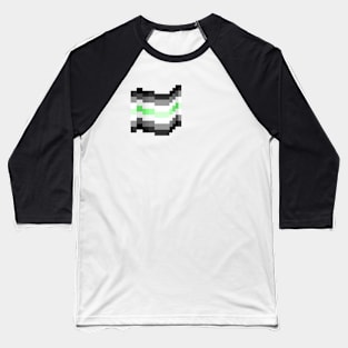 Agender Pixel Pride Flag Baseball T-Shirt